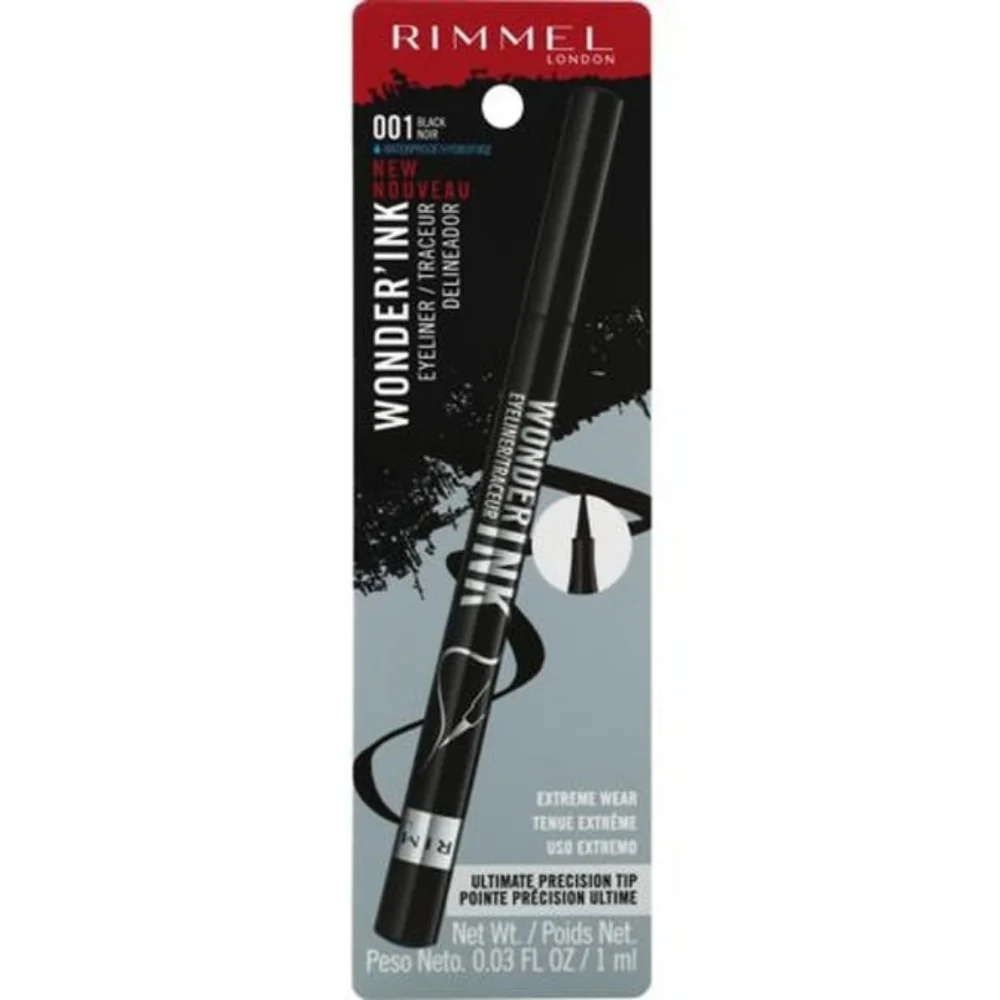 Rimmel London Wonder'Ink Ultimate Eyeliner, 001 black
